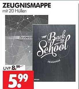 ZEUGNISMAPPE mit 20 Hüllen