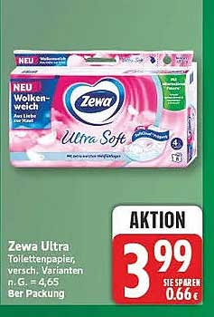 Zewa Ultra Toilettenpapier versch. Varianten n.G. = 4,65 / 8er Packung
