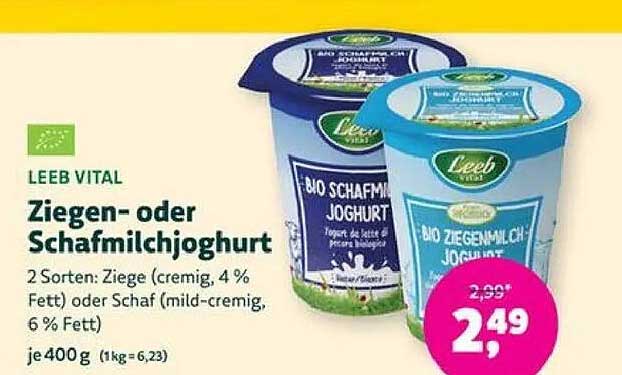 Ziegen- oder Schafmilchjoghurt