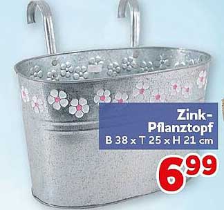Zink-Pflanztopf