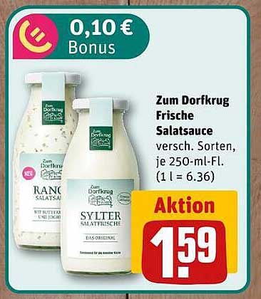 Zum Dorfkrug Frische Salatsauce versch. Sorten, je 250-ml-Fl. (1 l = 6.36)