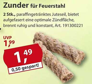 Zunder für Feuerstahl