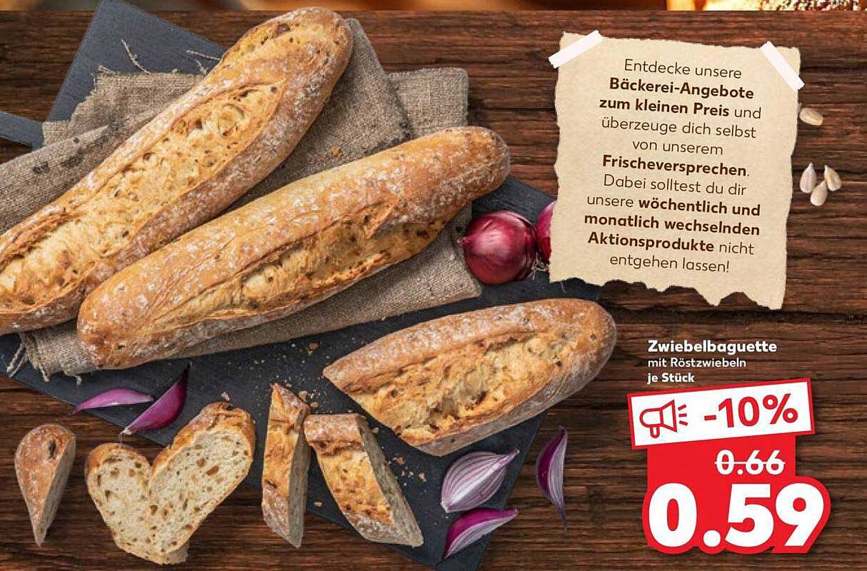 Zwiebelbaguette mit Röstzwiebeln je Stück