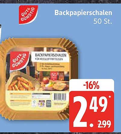 Backpapier-Schalen 50 St.