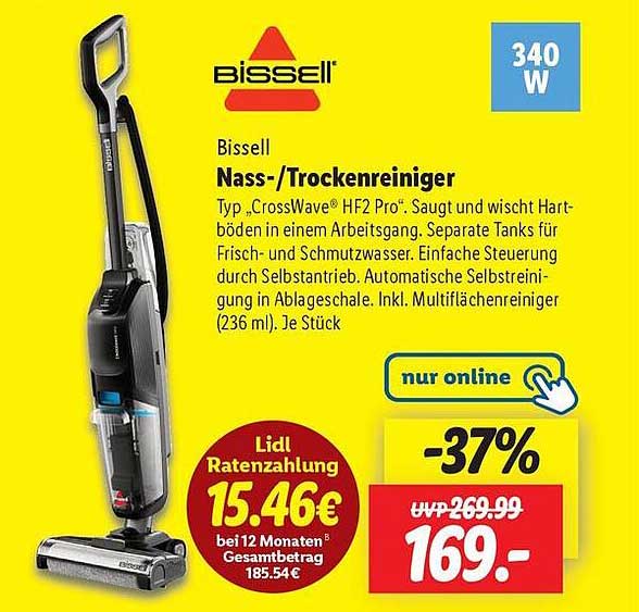 Bissell Nass-/Trockenreiniger Typ „CrossWave® HF2 Pro“