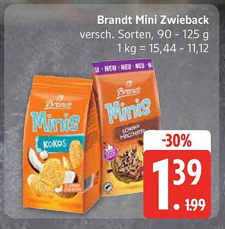 Brandt Mini Zwieback - verschiedene Sorten, 90 - 125 g