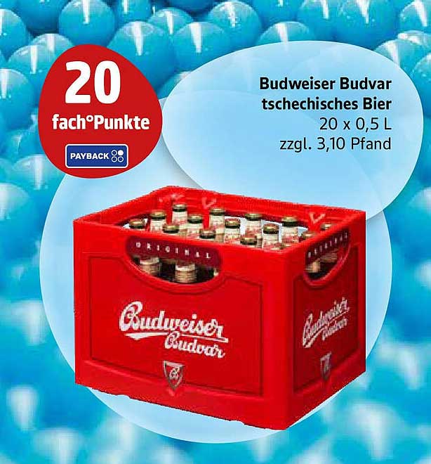 Budweiser Budvar tschechisches Bier 20 x 0,5 L