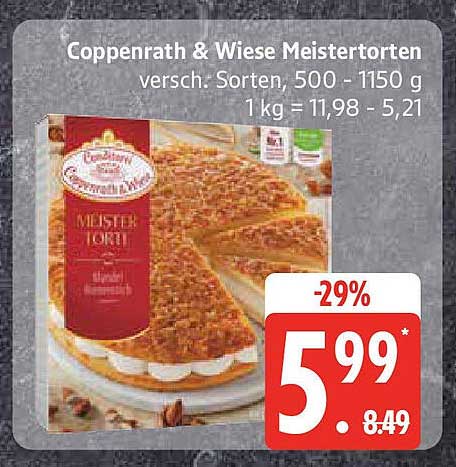 Coppenrath & Wiese Meistertorten verschiedene Sorten, 500 - 1150 g