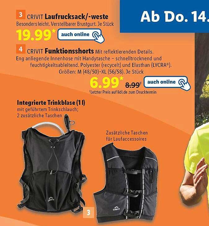 CRIVIT Laufrucksack/-weste