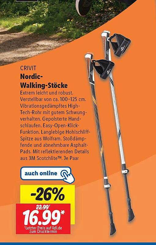 CRIVIT Nordic-Walking-Stöcke