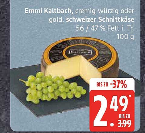 Emmi Kaltbach, cremig-würzig oder gold, Schweizer Schnittkäse