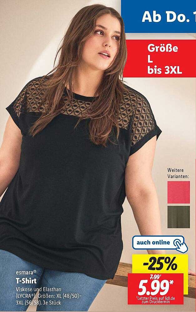 Esmara T-Shirt in verschiedenen Größen und Farben