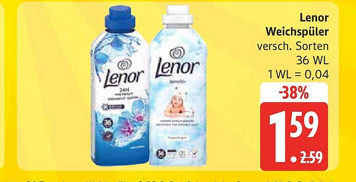 Lenor Weichspüler versch. Sorten 36 WL