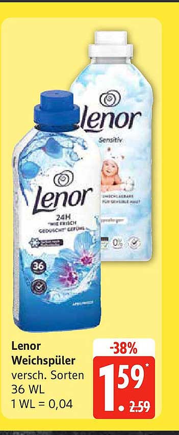 Lenor Weichspüler versch. Sorten 36 WL