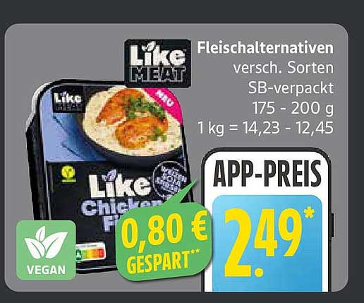 Like Meat - Vegane Fleischalternativen, verschiedene Sorten, 175 - 200 g