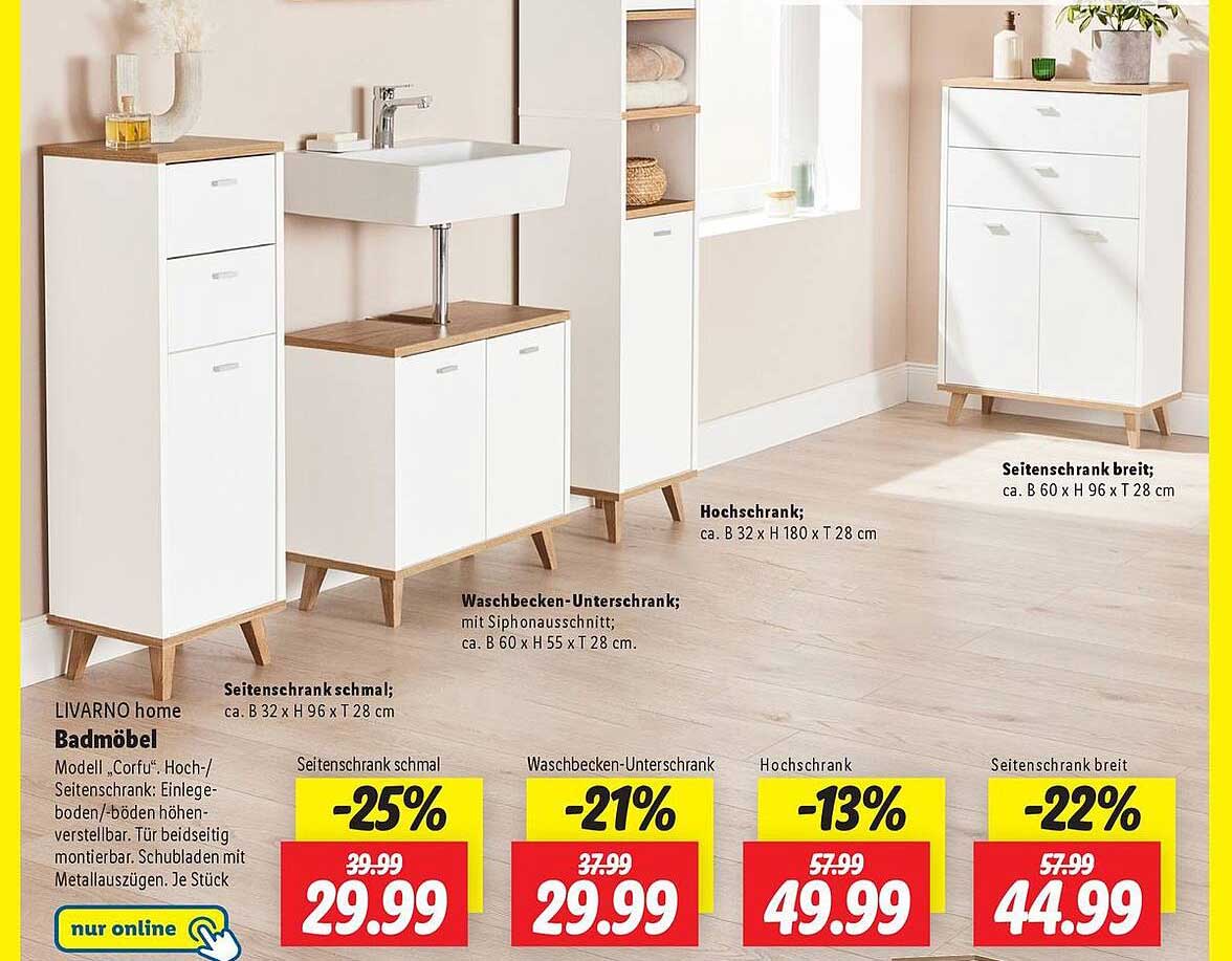 LIVARNO home Badmöbel - Hoch- und Seitenschränke zum Sonderpreis