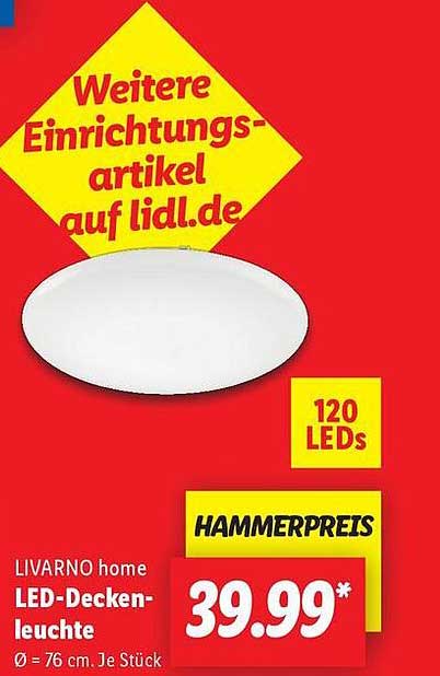 LIVARNO home LED-Deckenleuchte