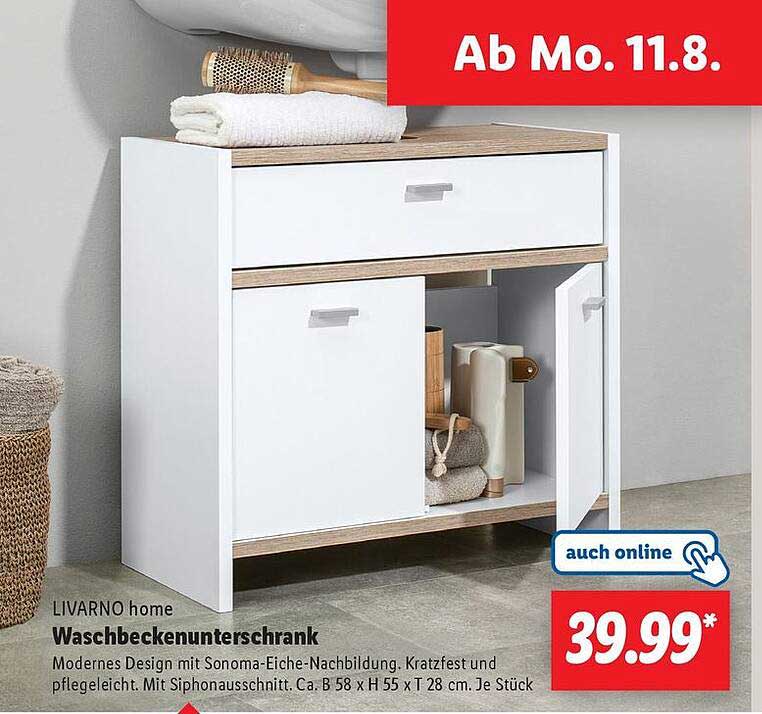 LIVARNO home Waschbeckenunterschrank