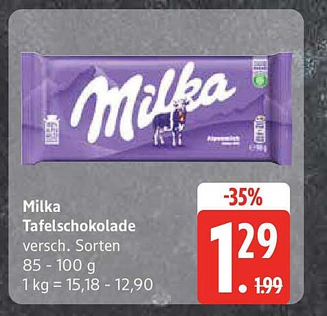 Milka Tafelschokolade - verschiedene Sorten (85 - 100 g)
