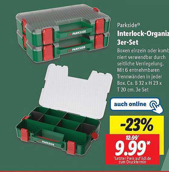 Parkside® Interlock-Organizer 3er-Set
