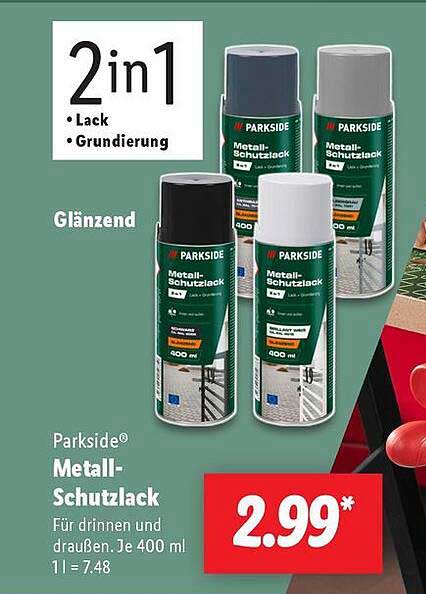 Parkside® Metall-Schutzlack 2in1 - Für drinnen und draußen