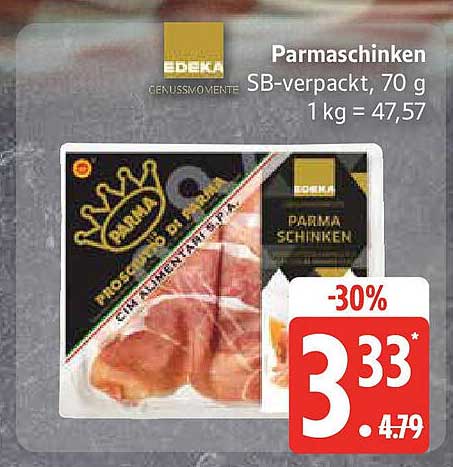 Parmaschinken SB-verpackt, 70 g
