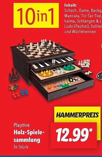 Playtive Holz-Spielsammlung 10in1