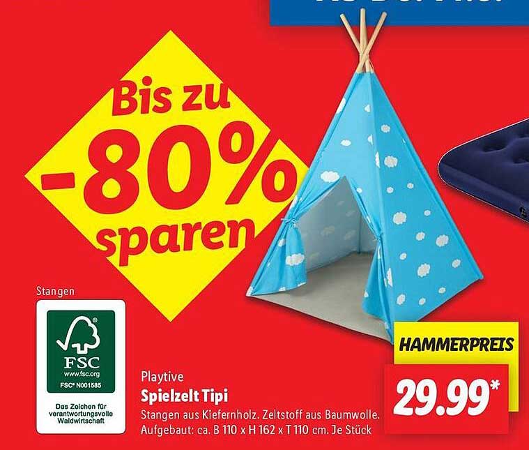 Playtive Spielzelt Tipi