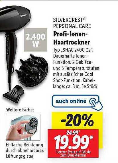 Profi-Ionen-Haartrockner von Silvercrest – 2400 W