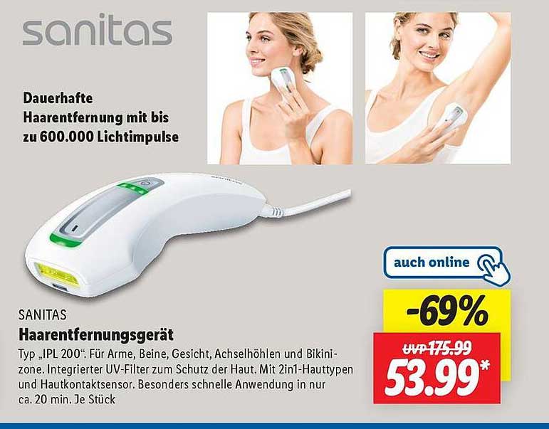 Sanitas Haarentfernungsgerät Typ „IPL 200“