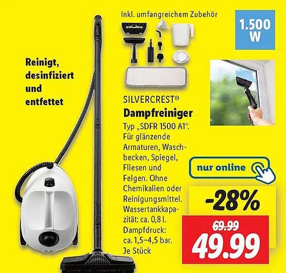 SILVERCREST® Dampfreiniger Typ „SDFR 1500 A1“