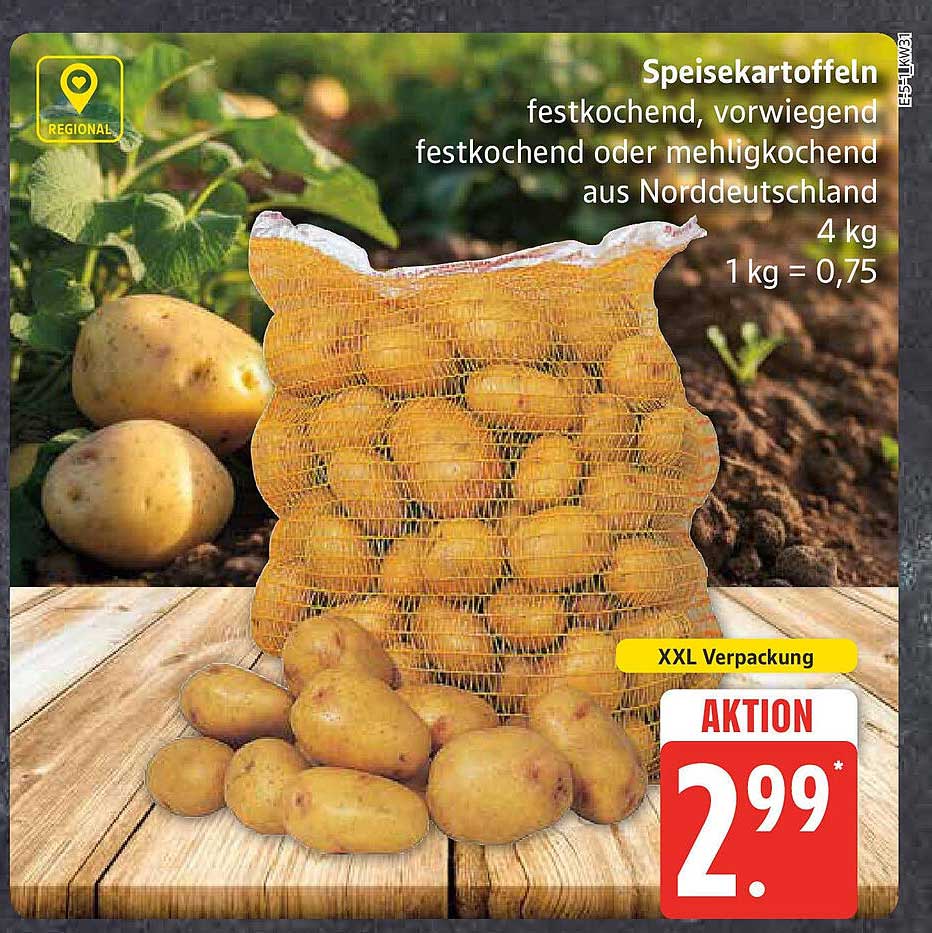 Speisekartoffeln, festkochend, vorwiegend festkochend aus Norddeutschland