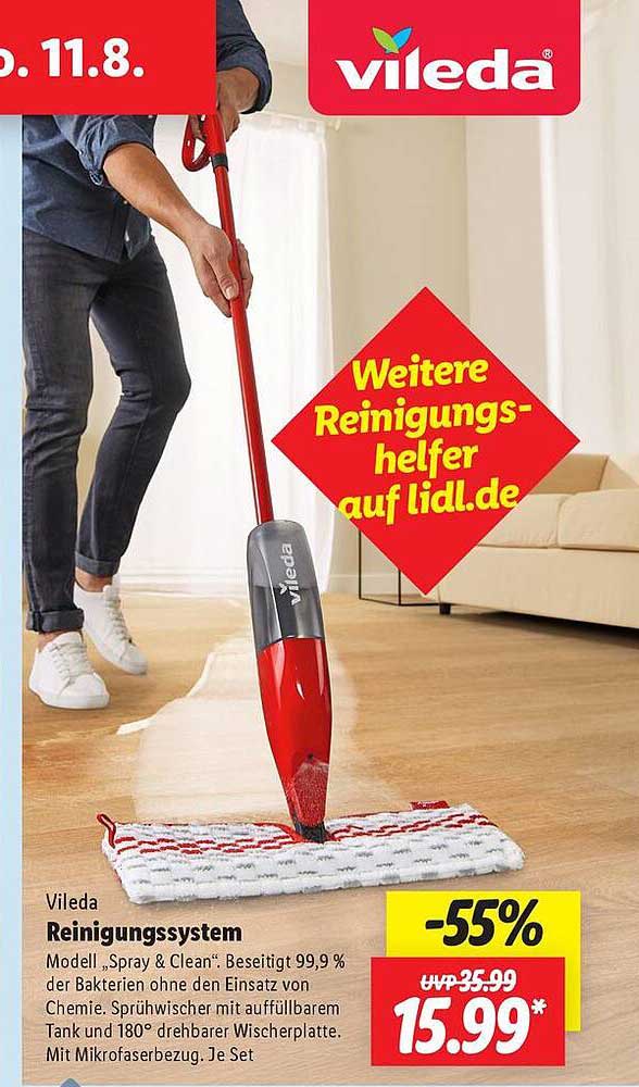 Vileda Reinigungsystem Modell „Spray & Clean“