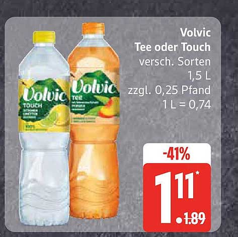 Volvic Tee oder Touch, 1,5 L, verschiedene Sorten