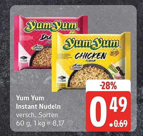 Yum Yum Instant Nudeln - verschiedene Sorten