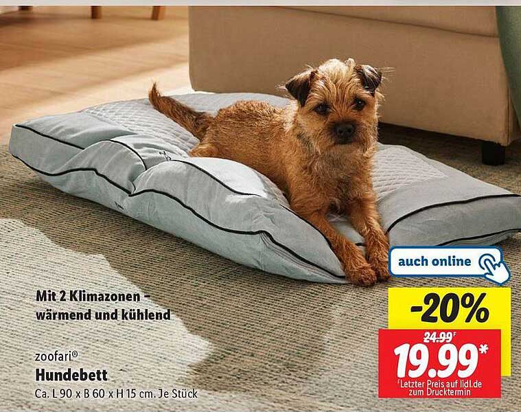 zoofari® Hundebett mit zwei Klimazonen – wärmend und kühlend