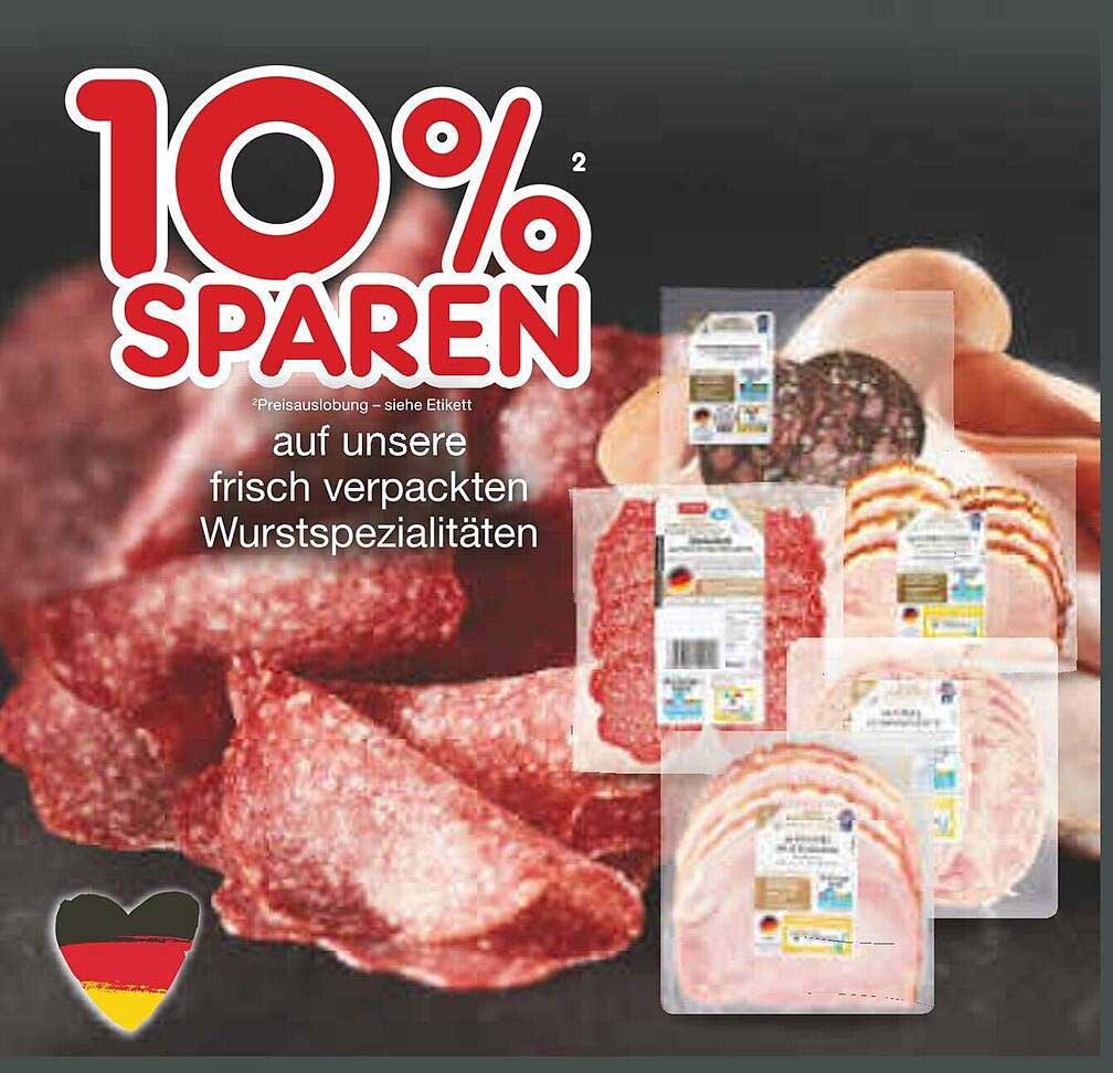 10% SPAREN auf unsere frisch verpackten Wurstspecialitäten