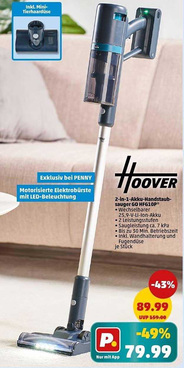 2-in-1 Akku-Handstaubsauger GO HFG10P mit LED-Beleuchtung