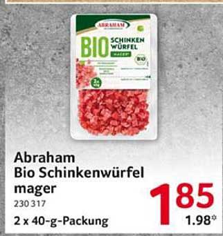 Abraham Bio Schinkenwürfel mager 2 x 40-g Packung