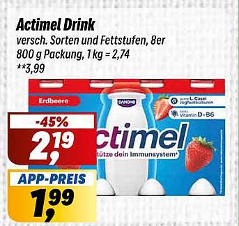 Actimel Drink - verschiedene Sorten, 8er Packung