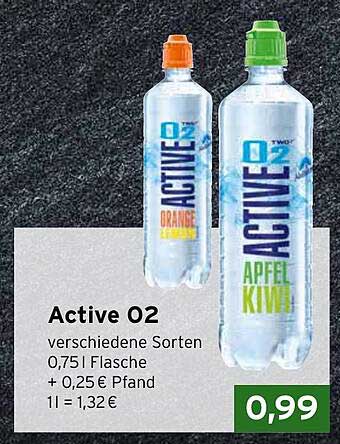 Active O2 - verschiedene Sorten, 0,75 l Flasche