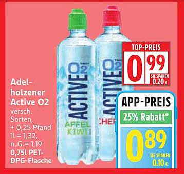 Adelholzener Active O2 - Verschiedene Sorten