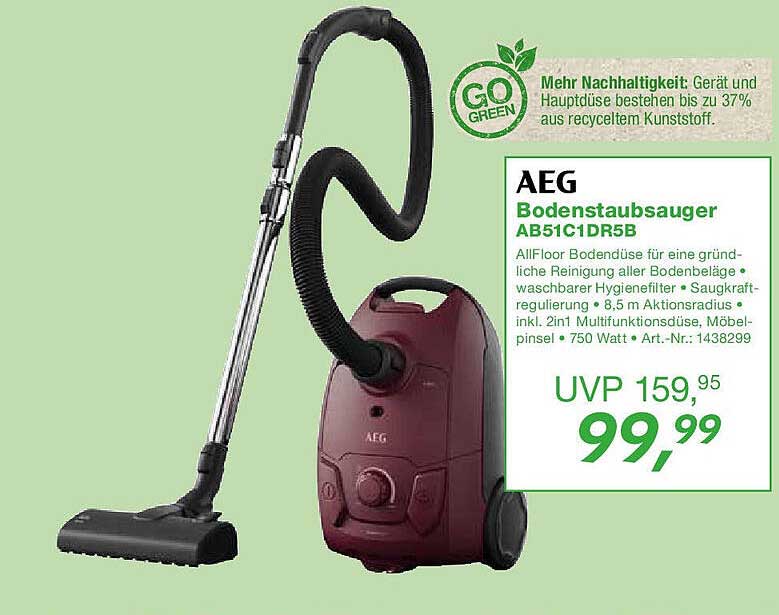 AEG Bodenstaubsauger AB51C1DR5B