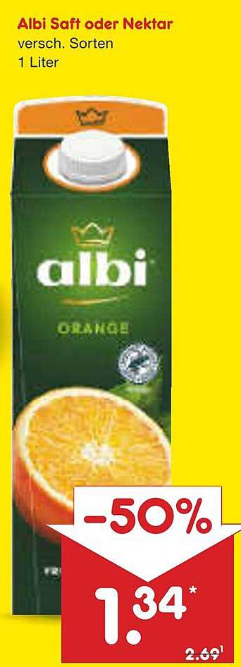 Albi Saft oder Nektar, verschiedene Sorten, 1 Liter
