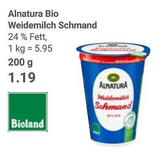 Alnatura Bio Weidemilch Schmand 200 g