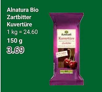 Alnatura Bio Zartbitter Kuvertüre 150 g