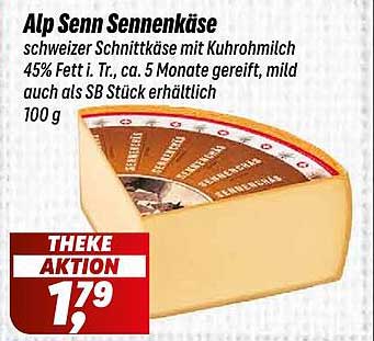 Alp Senn Sennenkäse - Schweizer Schnittkäse mit Kuhrohmilch
