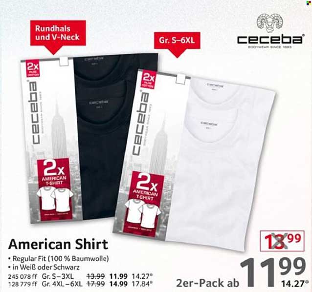 American Shirt von Ceceba im 2er-Pack