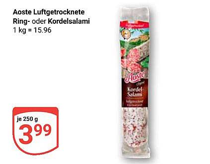 Aoste Luftgetrocknete Ring- oder Kordelsalami