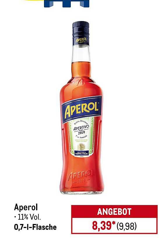 Aperol - 0,7 l Flasche, 11% Vol.